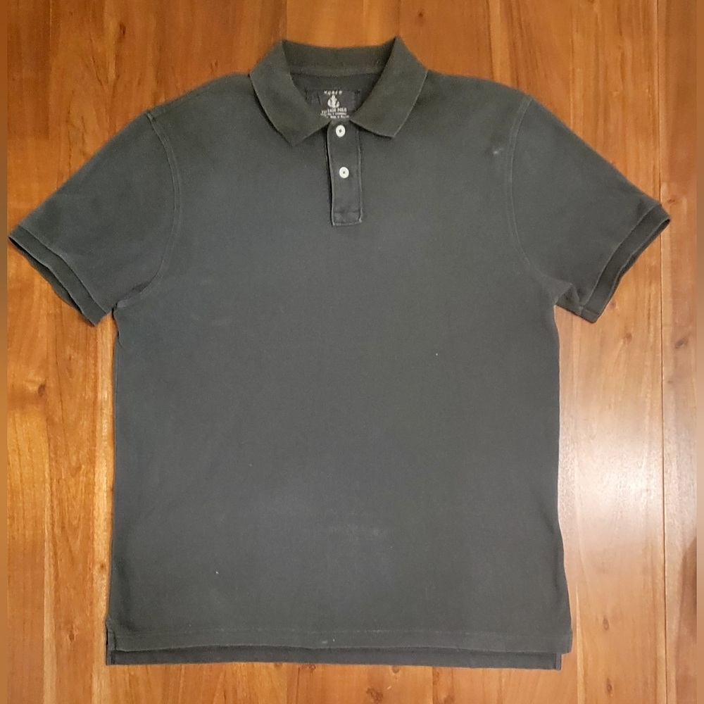 Men's J. Crew Olive Green Polo Short-Sleeved Shirt Large